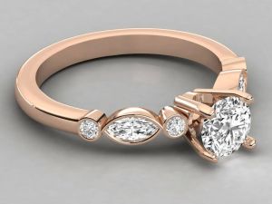 Ladies Designer 18kt Gold Diamond Ring