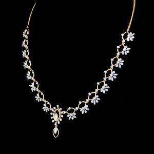 18KT White Gold Lab Grown CVD Diamond Necklace