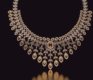 Handcrafted Luxury 18KT Gold Lab Diamond Necklace