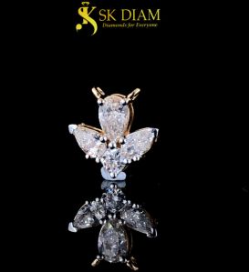 Floral Design Lab Grown Diamond Pendant