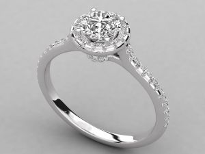 Ladies 18Kt Gold Lab Grown Diamond Ring