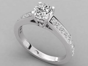 Ladies Handcrafted 18Kt Gold Lab Grown Diamond Ring