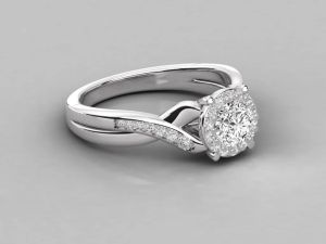 Ladies Elegance 18kt Gold Diamond Ring