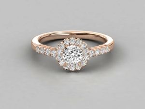 Elegance 18Kt Gold Lab Grown Diamond Ring