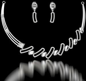 Luxury Elegance 18K Gold Lab Grown Diamond Necklace Set