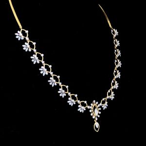 18KT White Gold Lab Grown CVD Diamond Necklace