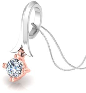 18 Kt Gold Solitaire Lab Grown Diamond Pendent