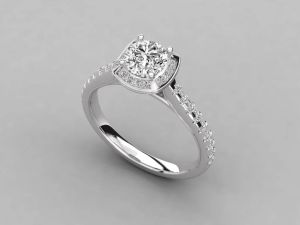 Ladies 18Kt Gold Luxury Lab Grown Diamond Ring