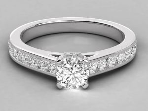 Ladies Handcrafted 18Kt Gold Lab Grown Diamond Ring