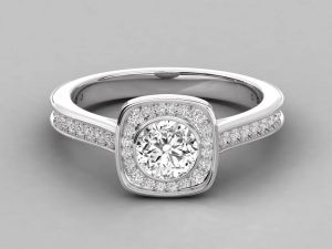Ladies 18Kt Gold Luxury Diamond Ring