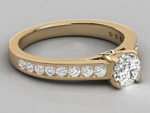 Ladies Handcrafted 18Kt Gold Lab Grown Diamond Ring