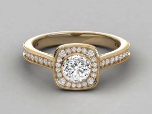 Ladies 18Kt Gold Luxury Diamond Ring