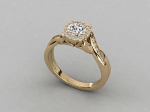 Ladies Elegance 18kt Gold Diamond Ring