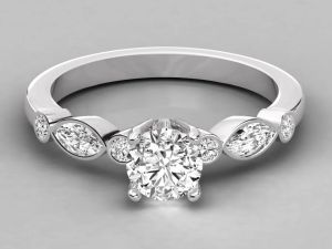 Ladies Designer 18kt Gold Diamond Ring