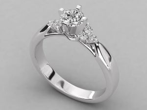 Ladies 18kt Luxury Gold Diamond Ring