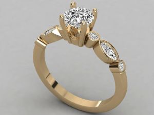 Ladies Designer 18kt Gold Diamond Ring