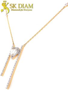 Heartfelt Elegance 18KT Gold Lightweight Diamond Pendant