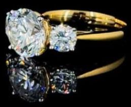 14kt Yellow Gold Round Brilliant Cut Lab Grown Diamond Ring