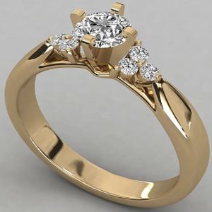 Ladies 18kt Luxury Gold Diamond Ring