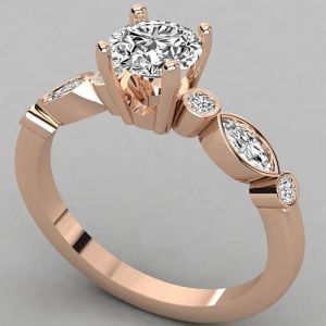 Ladies Designer 18kt Gold Diamond Ring