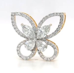 Luxury Butterfly Shape Diamond Pendant