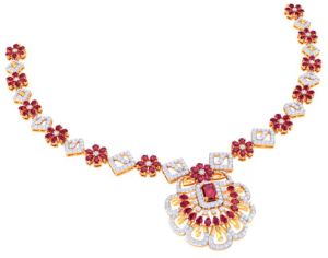 Multicolor Designer Lab Grown Diamond Necklace