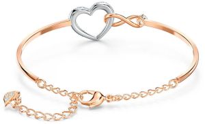 18kt Rose Gold Lab Grown Diamond Heart and Infinity Bracelets