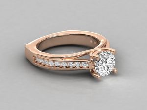 Exquisite 18kt Gold Lab Grown Diamond Ring