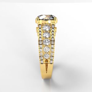 18K Gold Oval Cut Lab Grown Solitaire Diamond Ring