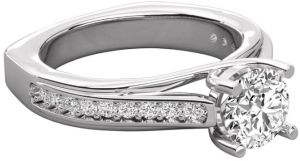 Exquisite 18kt Gold Lab Grown Diamond Ring