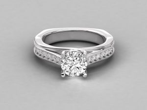 Exquisite 18kt Gold Lab Grown Diamond Ring