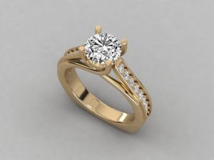 Exquisite 18kt Gold Lab Grown Diamond Ring