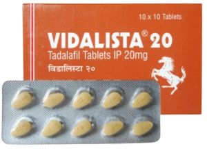 20mg Vidalista Tadalafil Tablets