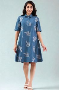 Ethnic Placket A Line Dress