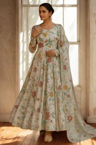 Floral Flared Anarkali Set