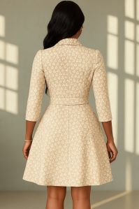 Lapel Collared Mini Dress