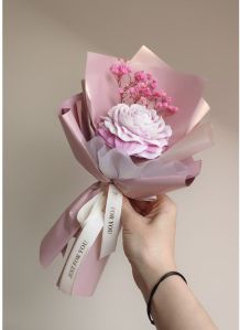 Peony Flower Scented Candle Bouquet