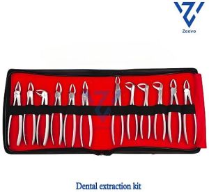 Stainless Steel Dental Extraction Forceps Kit