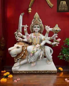 Handcrafted Durga Maa Marble Statue