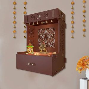 elegant brown wooden temple