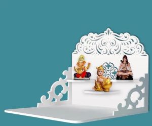handcrafted white wooden temple