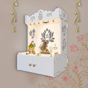 flower symbol white wooden temple