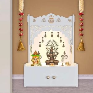 stylish white wooden temple