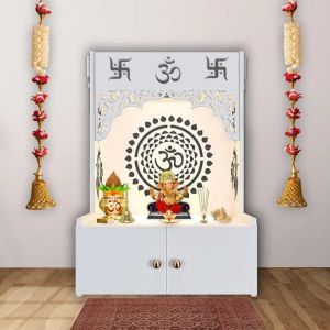 traditional white wooden temple