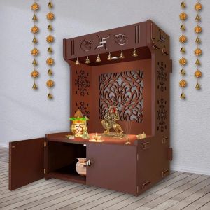 Jali Design Brown Wooden Temple