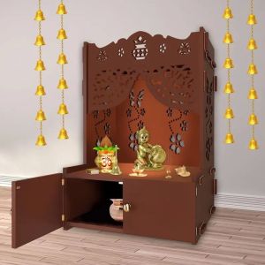 Carved Brown Wooden Temple