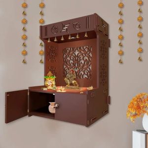 elegant brown wooden temple