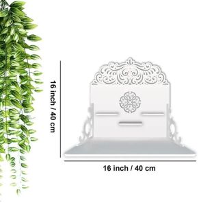 handcrafted white wooden temple