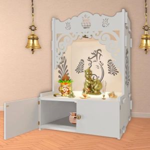 elegant white wooden temple