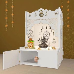 stylish white wooden temple